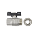 Кран кульовий з американкою Raftec BLACK 1/2" (DRBS1) посилений