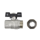 Кран кульовий з американкою Raftec BLACK 1/2" (DRBS1) посилений