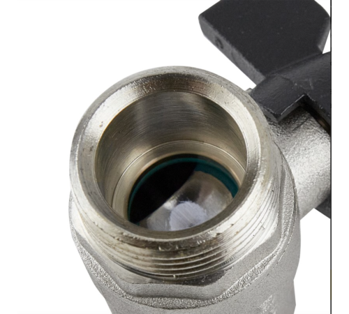 Кран кульовий з американкою Raftec BLACK 1/2" (DRBS1-U) посилений Кран кульовий з американкою Raftec BLACK 1/2" (DRBS1-U) посилений