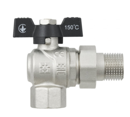 Кран кульовий з американкою Raftec BLACK 1/2" (DRBS1-U) посилений Кран кульовий з американкою Raftec BLACK 1/2" (DRBS1-U) посилений