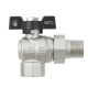 Кран кульовий з американкою Raftec BLACK 1/2" (DRBS1-U) посилений