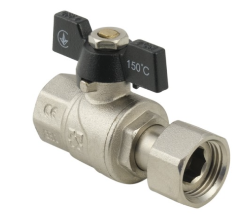 Кран кульовий з накидною гайкою Raftec BLACK 3/4" для води прямий (PRB-2) Кран кульовий з накидною гайкою Raftec BLACK 3/4" для води прямий (PRB-2)