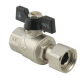 Кран кульовий з накидною гайкою Raftec BLACK 3/4" для води прямий (PRB-2)