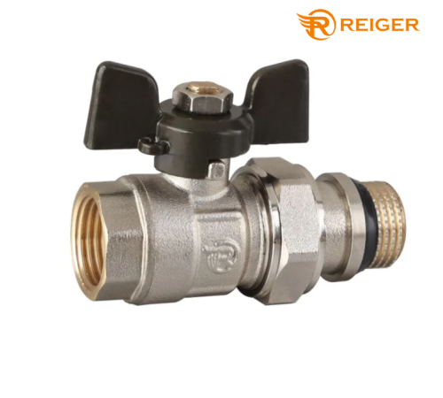 Кран з американкою прямий Reiger BLACK - 1/2" (антипротечка) Кран з американкою прямий Reiger BLACK - 1/2" (антипротечка)