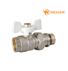 Кран з американкою прямий Reiger WHITE - 1/2" (антипротечка)