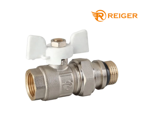 Кран з американкою прямий Reiger WHITE - 1/2" (антипротечка) Кран з американкою прямий Reiger WHITE - 1/2" (антипротечка)