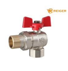 Кран з американкою кутовий Reiger - 1"