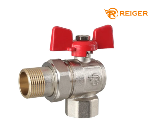 Кран з американкою кутовий Reiger - 1/2" Кран з американкою кутовий Reiger - 1/2"