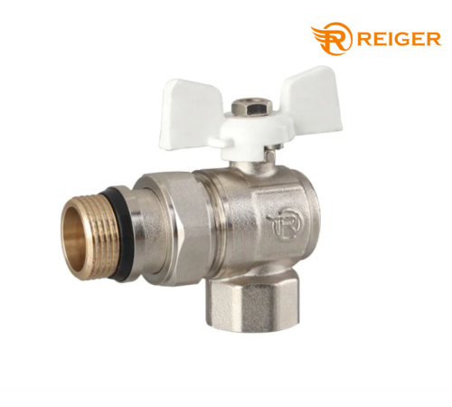 Кран з американкою кутовий Reiger WHITE - 3/4" Кран з американкою кутовий Reiger WHITE - 3/4"