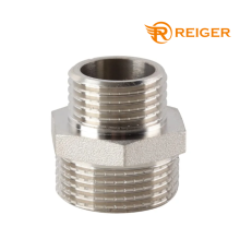 Ніпель редукційний Reiger - 1*3/4'' (нікель)