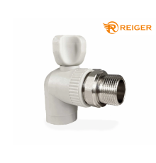 Кран PPR радіаторний кутовий Reiger D20*1/2"