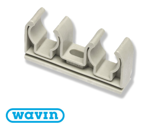 Кріплення подвійне Wavin Ekoplastik D20 (PRDV0202XX) Кріплення подвійне Wavin Ekoplastik D20 (PRDV0202XX)