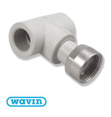 Трійник з накидною гайкою Wavin Ekoplastik D20*3/4 (STKМ02025X)