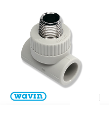 Трійник Wavin Ekoplastik різьба зовнішня D20*1/2 (STKE02020X)