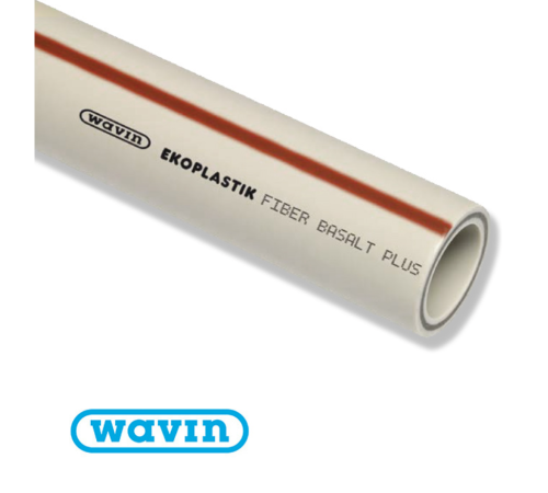 Труба PPR Wavin Ekoplastik FIBER BASALT PLUS PN25 D20 (скловолокно) Труба PPR Wavin Ekoplastik FIBER BASALT PLUS PN25 D20 (скловолокно)