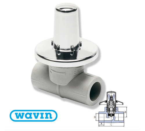 Wavin Ekoplastik Вентиль прохідний під штукатурку D20 (SVEPLК020X) Wavin Ekoplastik Вентиль прохідний під штукатурку D20 (SVEPLК020X)
