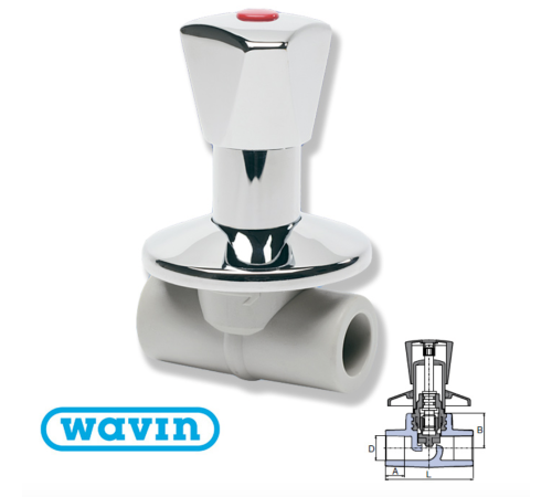 Wavin Ekoplastik Вентиль прохідний під штукатурку LUX D25 (SVEPLR025X) Wavin Ekoplastik Вентиль прохідний під штукатурку LUX D25 (SVEPLR025X)