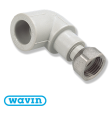 Угол Wavin Ekoplastik с накидной гайкой D20*1/2 (SKOM02020X)