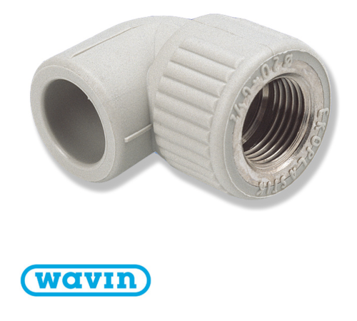 Кут Wavin Ekoplastik різьба внутрішня D20*3/4 (SKOI02025X) Кут Wavin Ekoplastik різьба внутрішня D20*3/4 (SKOI02025X)