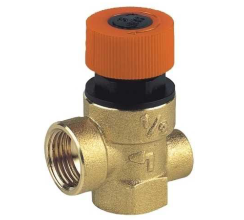 Запобіжний клапан Bianchi 1/2"-1/2" ВР 2,5 бар (447D000402) з виходом під манометр