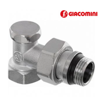 Кран радіаторний кутовий Giacomini R16X033 1/2" обратка