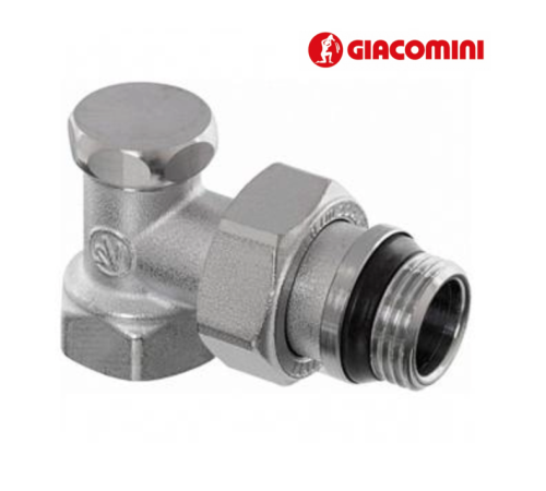 Кран радіаторний кутовий Giacomini R16X033 1/2" обратка Кран радіаторний кутовий Giacomini R16X033 1/2" обратка