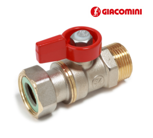 Кран кульовий з накидною гайкою Giacomini R254PX012 - 1/2" прямий Кран кульовий з накидною гайкою Giacomini R254PX012 - 1/2" прямий