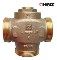 Триходовий змішувальний клапан HERZ Teplomix DN25 1*1/4" 55°C (1776613)