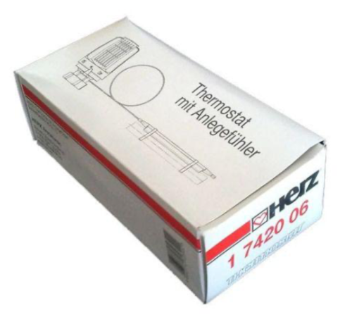 Термоголовка HERZ Classic М28x1,5 20-50°C (1742006) з накладним датчиком температури Термоголовка HERZ Classic М28x1,5 20-50°C (1742006) з накладним датчиком температури