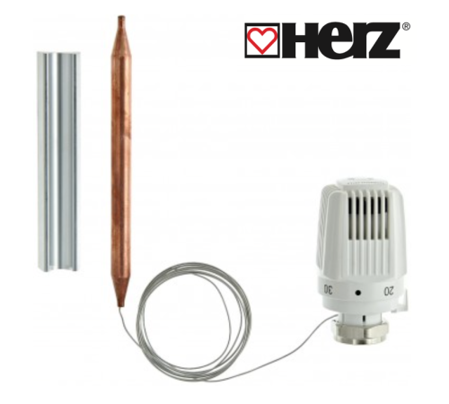 Термоголовка HERZ Classic М28x1,5 20-50°C (1742006) з накладним датчиком температури Термоголовка HERZ Classic М28x1,5 20-50°C (1742006) з накладним датчиком температури