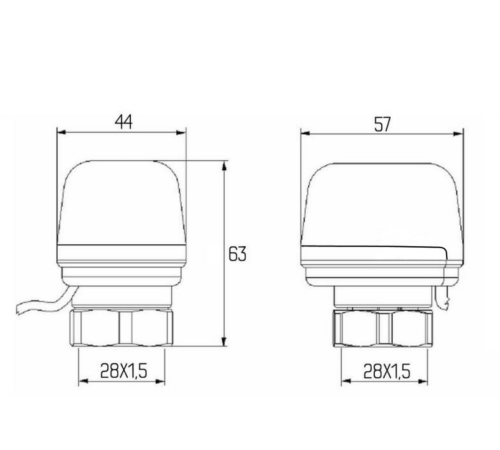 Сервопривід ICMA №983 (NC) - M28x1.5 220V Сервопривід ICMA №983 (NC) - M28x1.5 220V