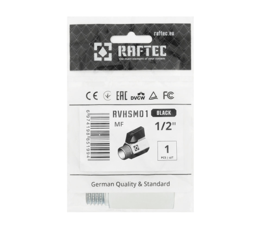 Кран кульовий Raftec BLACK DN10 ВН 1/2" MINI (RVHSM01) Кран кульовий Raftec BLACK DN10 ВН 1/2" MINI (RVHSM01)