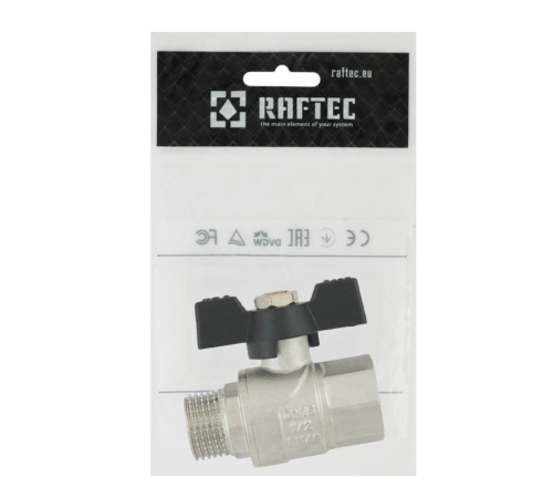 Кран кульовий Raftec BLACK PN40 ВЗ 1/2" (DRB11) Кран кульовий Raftec BLACK PN40 ВЗ 1/2" (DRB11)
