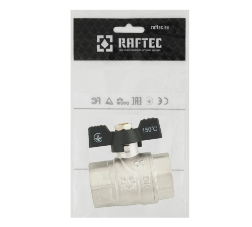 Кран кульовий Raftec BLACK PN40 ВВ 3/4" (DRB2) Кран кульовий Raftec BLACK PN40 ВВ 3/4" (DRB2)