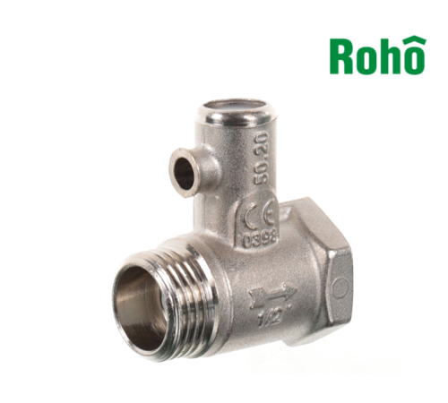 Запобіжний клапан ROHO R2010-050 - 1/2” для бойлера (без ручки) Запобіжний клапан ROHO R2010-050 - 1/2” для бойлера (без ручки)