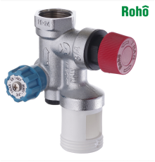 Група безпеки бойлера вертикальна ROHO R2110-050 - 1/2*3/4" ВЗ (з перехідником)