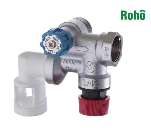 Група безпеки бойлера горизонтальна ROHO R2111-050 - 1/2*3/4" ВЗ (з перехідником) Група безпеки бойлера горизонтальна ROHO R2111-050 - 1/2*3/4" ВЗ (з перехідником)