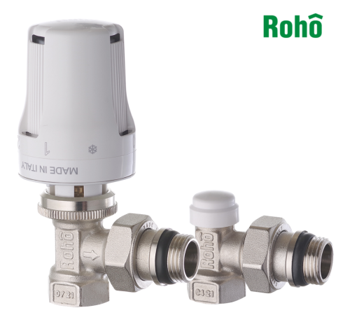 Комплект для підключення радіатора ROHO R5151-050K 1/2" кутовий (антипротечка) Комплект для підключення радіатора ROHO R5151-050K 1/2" кутовий (антипротечка)