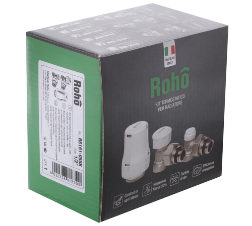 Комплект для підключення радіатора ROHO R5170-050K 1/2" осьовий Комплект для підключення радіатора ROHO R5170-050K 1/2" осьовий