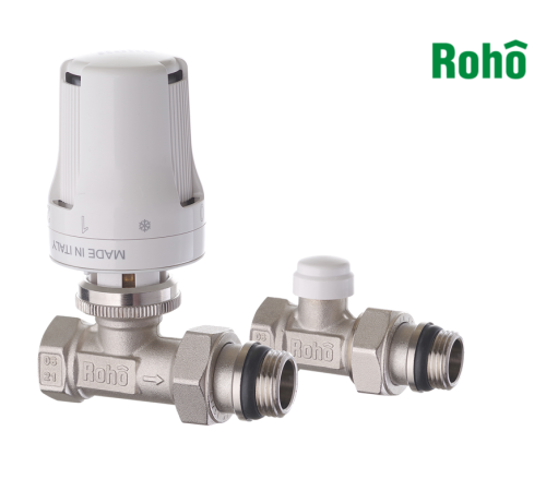 Комплект для підключення радіатора ROHO R5161-050K 1/2" прямий (антипротечка) Комплект для підключення радіатора ROHO R5161-050K 1/2" прямий (антипротечка)