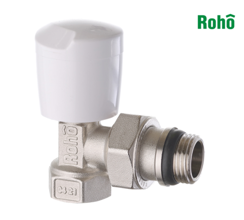 Вентиль радіаторний кутовий ROHO R5551-050 - 1/2" подання (антипротечка) Вентиль радіаторний кутовий ROHO R5551-050 - 1/2" подання (антипротечка)
