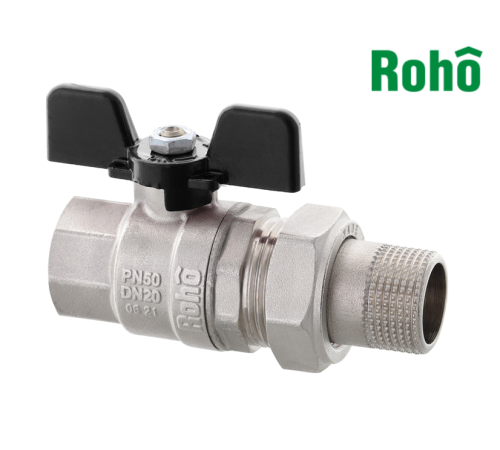 Кран із американкою прямий Roho - 1" (R105-100B) Black Кран із американкою прямий Roho - 1" (R105-100B) Black