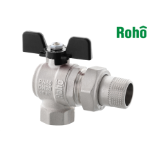 Кран із американкою кутовий Roho - 1" (R106-100B) Black