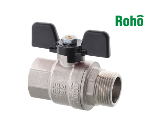Кран кульовий Roho - 1/2" ВЗ (R101-050B) Black