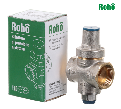 Редуктор тиску ROHO R1201-050 - 1/2" ВВ, PN16 (1-5,5 бар) поршневий Редуктор тиску ROHO R1201-050 - 1/2" ВВ, PN16 (1-5,5 бар) поршневий