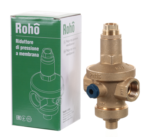 Редуктор тиску ROHO R1203-075 - 3/4" ВВ, PN16 (1,5-7 бар) мембранний Редуктор тиску ROHO R1203-075 - 3/4" ВВ, PN16 (1,5-7 бар) мембранний