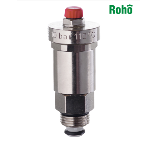Повітровідвідник автоматичний з клапаном прямий ROHO R1302-050N - 1/2" З (нікель)