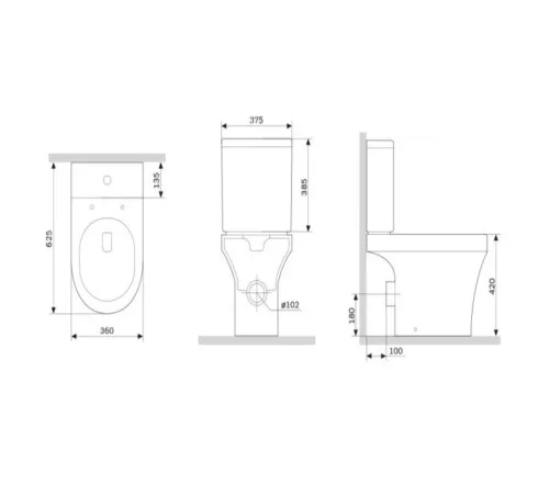 Унитаз-компакт Am.Рm Tender C45A8800SC безободковый с сиденьем Soft Close Унитаз-компакт Am.Рm Tender C45A8800SC безободковый с сиденьем Soft Close