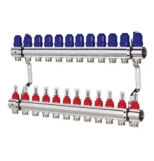 Коллекторный блок с расходомерами KOER KR.1110-12 - 1”x12 WAYS