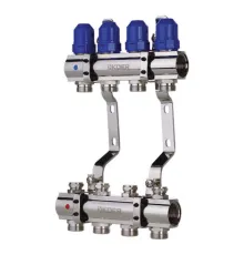 Коллекторный блок с термостатическими клапанами KOER KR.1100-04 - 1”x4 WAYS